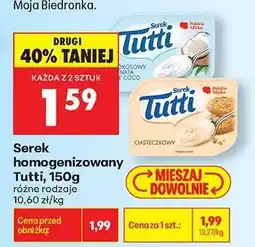 Biedronka Serek homogenizowany Tutti, 150g oferta