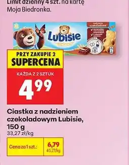 Biedronka Ciastka z nadzieniem czekoladowym Lubisie, 150 g oferta