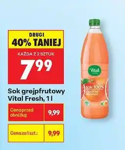 Biedronka Sok grejpfrutowy Vital Fresh, 1l oferta