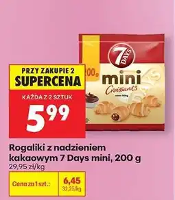 Biedronka Rogaliki z nadzieniem kakaowym 7 Days mini, 200 g oferta