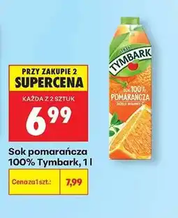 Biedronka Sok pomarańcza 100% Tymbark, 1 l oferta