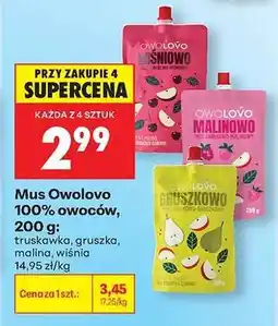 Biedronka Mus Owolovo 100 % owoców , 200 g oferta