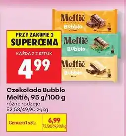 Biedronka Czekolada Bubblo Meltié, 95 g/100 g oferta