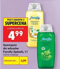 Biedronka Szampon do włosów Family Splash, 1l oferta