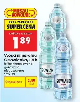 Biedronka Woda mineralna Cisowianka, 1,5 l oferta