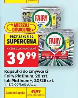 Biedronka Fairy Platinum, 28 szt. lub Platinum+, 20/25 szt oferta