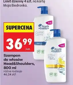 Biedronka Szampon do włosów Head&Shoulders, 800 ml oferta
