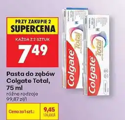 Biedronka Pasta do zębów Colgate Total 75 ml oferta