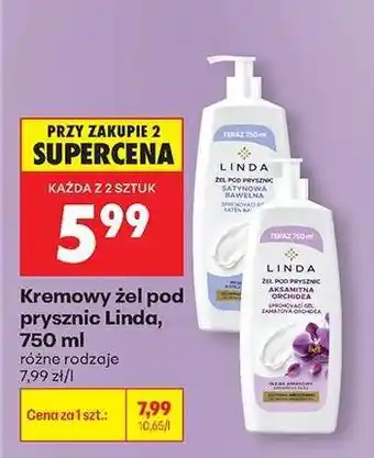 Biedronka Kremowy żel pod prysznic Linda, 750 ml oferta