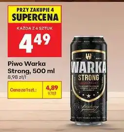 Biedronka Piwo Warka Strong, 500 ml oferta