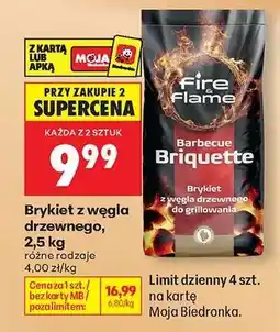Biedronka Brykiet z węgla drzewnego, 2,5 kg oferta