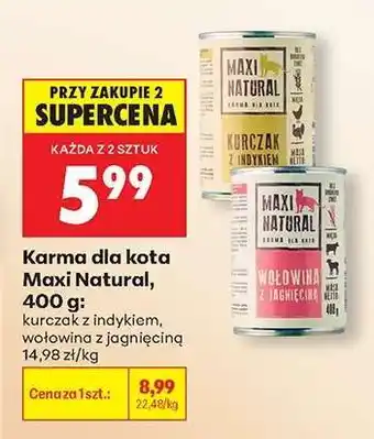 Biedronka Karma dla kota Maxi Natural, 400 g oferta