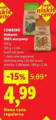 Lidl Makaron 100% warzywny pene Combino oferta