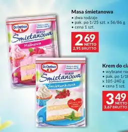 Makro Masa śmietanowa Dr.Oetker malinowa oferta