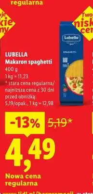 Lidl Makaron spaghetti Lubella oferta