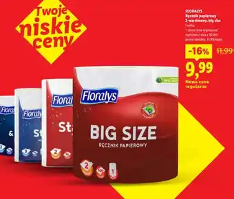Lidl Ręcznik papierowy Floralys 2-warstwowy big size oferta