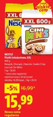 Lidl Płatki śniadaniowe XXL Nesquik NESTLÉ oferta
