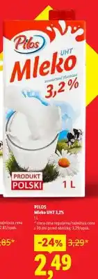 Lidl Mleko UHT 3,2% Pilos oferta