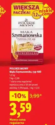 Lidl Mąka Szymanowska typ 480 Polskie Młyny oferta