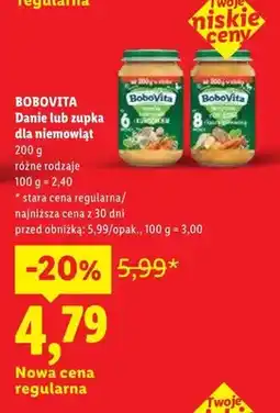 Lidl Danie dla niemowląt BoboVita oferta
