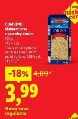 Lidl Makaron COMBINO orzo z pszenicy durum oferta