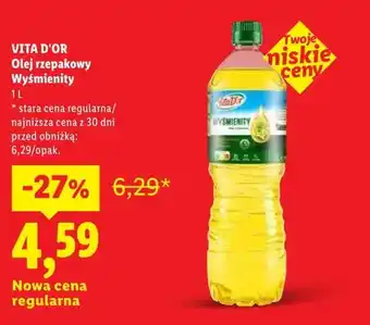 Lidl Olej rzepakowy Wyśmienity Vita D'or oferta