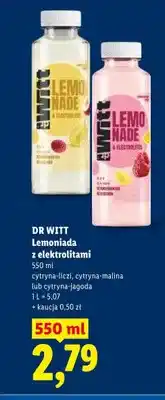 Lidl Lemoniada z elektrolitami Dr Witt cytryna-liczi oferta