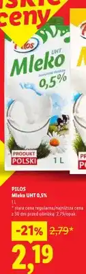Lidl Mleko UHT 0,5% Pilos oferta