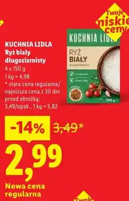 Lidl Ryż biały długoziarnisty Kuchnia Lidla 4-pak oferta