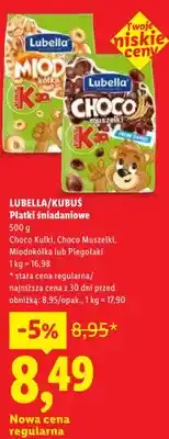Lidl Płatki śniadaniowe Choco Muszelki LUBELLA/KUBUŚ oferta