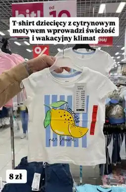 Pepco T-shirt dziecięcy z cytrynowym nadrukiem oferta