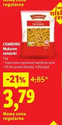 Lidl Makaron świderki Combino oferta