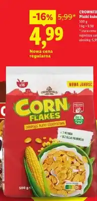 Lidl Płatki kukurydziane CROWNFIELD oferta