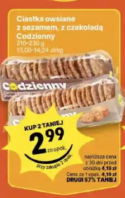 Delikatesy Centrum Ciastka owsiane z czekoladą Codzienny oferta