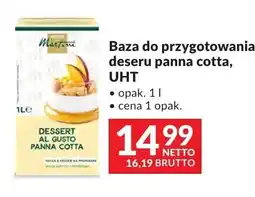 Makro Baza do przygotowania deseru panna cotta UHT Martini oferta