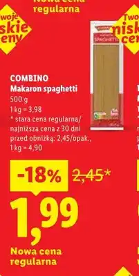 Lidl Makaron spaghetti Combino oferta
