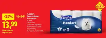 Lidl Papier toaletowy Floralys Komfort 3-warstwowy 10-pak oferta