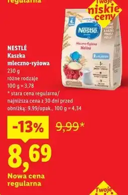 Lidl Kaszka mleczno-ryżowa Nestlé oferta