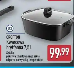 ALDI Kwarcowa brytfanna 7,5l pokrywa z hartowanego szkła CROFTON oferta