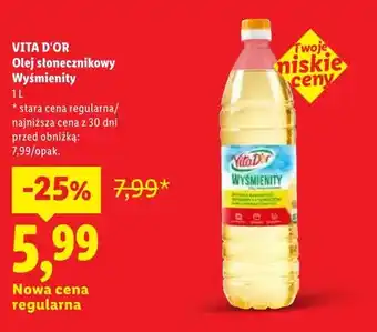 Lidl Olej słonecznikowy Wyśmienity Vita D'or oferta