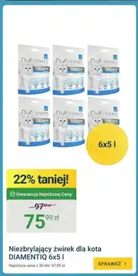 ERLI Niezbrylający żwirek dla kota DIAMENTIQ 6-pak oferta