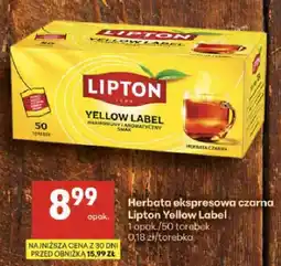 Delikatesy Centrum Herbata ekspresowa czarna Lipton Yellow Label oferta
