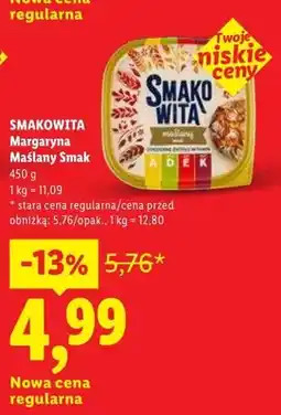 Lidl Margaryna Maślany Smak SMAKOWITA oferta