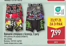 ALDI Bokserki chłopięce z licencją 3-pak oferta