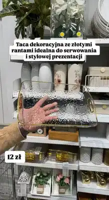 Pepco Taca dekoracyjna ze złotymi rantami oferta