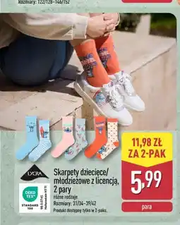 ALDI Skarpety dziecięce/młodzieżowe z licencją 2-pak oferta