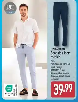 ALDI Spodnie z lnem męskie UP2FASHION oferta