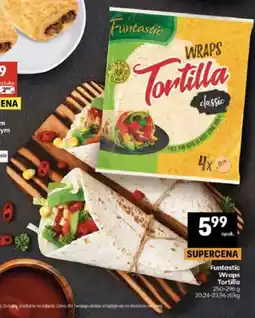 Delikatesy Centrum Wraps Tortilla classic Funtastic 4-pak 25cm oferta
