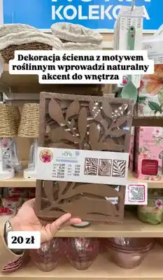Pepco Dekoracja ścienna z motywem roślinnym Pepco Home 22x30x16cm oferta