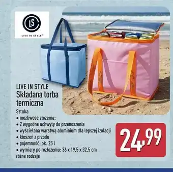 Składana torba termiczna LIVE IN STYLE
